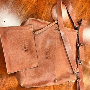 Mayko Leather Tote Bag/Fold Over Clutch